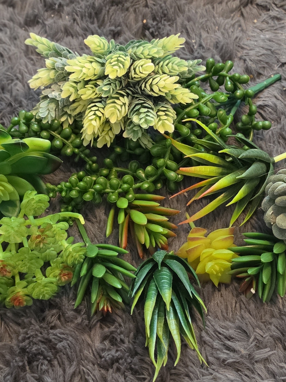 Assorted Green Faux Succulent Tray - Home Accents